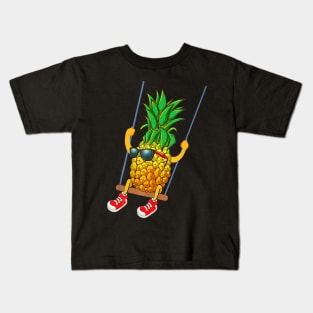 Funny swinging pineapple swinger sunglasses summer Kids T-Shirt